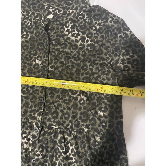 Style & Co Women's Leopard Print Tunic Button-Down Long Sleeve Shirt L - Picture 5 of 16